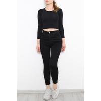 Narrow Leg Jeans with Fadeless Pockets Black - 1824.1431.