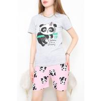 Shorts Pajama Set Gray Patterned - 10828.1567.