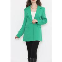 Single Button Blazer Jacket Green - 15527.1791.