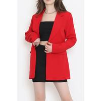 Tek Düğme Blazer Ceket Kırmızı - 15527.1791.