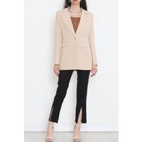 Tek Düğme Blazer Ceket Bej - 15527.1791.