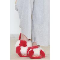 Furry Slippers Red - 12508.264.