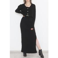 Үш жақты трикотаж костюмі қара - 1601.1765.