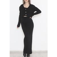 Үш жақты трикотаж костюмі қара - 1601.1765.