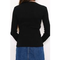 V-Neck Bodysuit Black - 7659.1319.