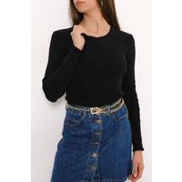 V-Neck Bodysuit Black - 7659.1319.