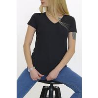 V-Neck Camisole T-shirt Black - 1988.555.