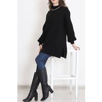 Collar Detailed Knitwear Black - 3050.1577.