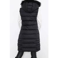 Collar Fur Puffer Vest Black - 1363.1174.