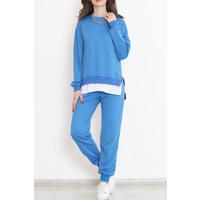 Side Zipper Tracksuit Blue - 12037.5238.