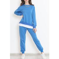 Side Zipper Tracksuit Blue - 12037.5238.