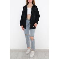 Ripped Boyfriend Denim Jacket Dark Smoke - 0833.925.