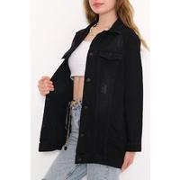 Ripped Boyfriend Denim Jacket Dark Smoke - 0833.925.